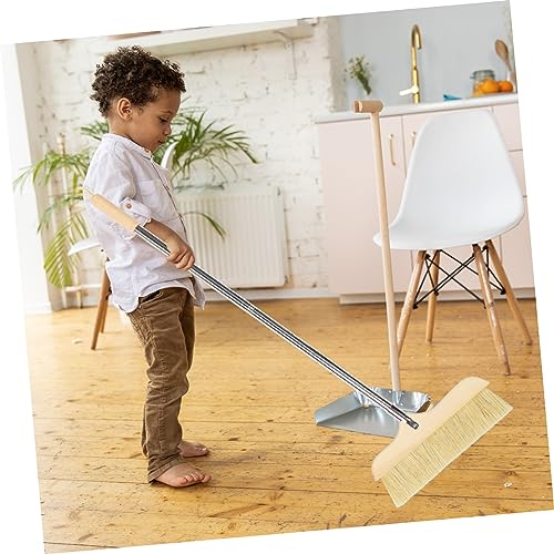 Mikinona Borstenbesen Bodenwischbesen Heimborstenbesen Metallgriff Weiche Borsten Für Hartholzfliesen – Bild 5