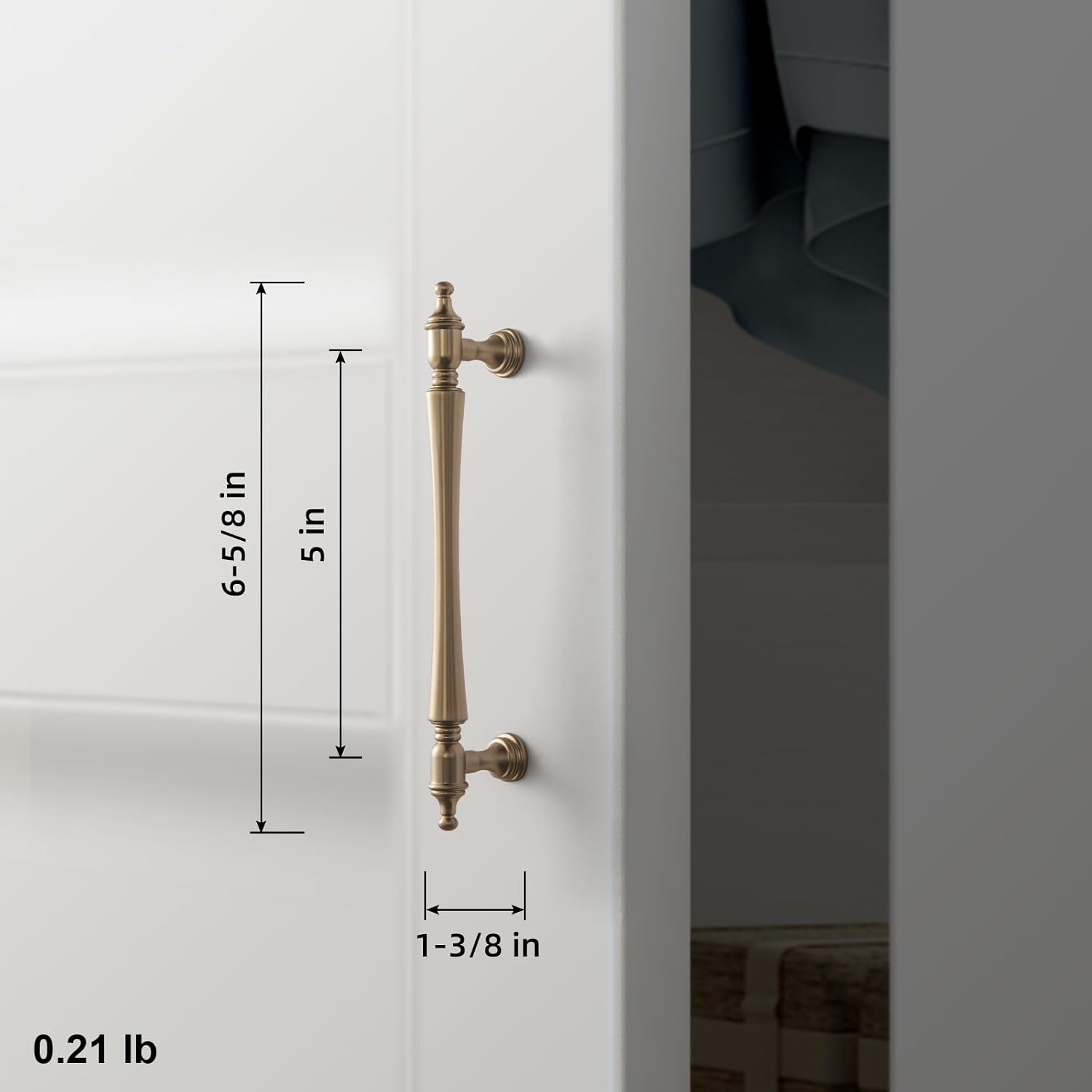 Goo-Ki Champagne Bronze Cabinet Pulls (6 Pack) – 5 Inch C-C Elegant Modern Farmhouse Hardware for Kitchen & Bath, Solid Zinc Alloy Construction, Easy Installation