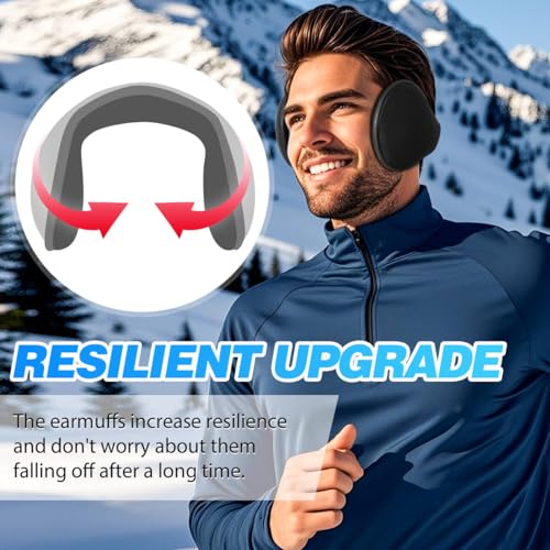 image for TALONITE Winter Ear Muffs for Men & Women Foldable Fleece Ear Warmers 