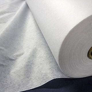 Iron On Fusible Interfacing Fabric Premium Lining Interfacing 99cm Wide (White, 1 Meter)