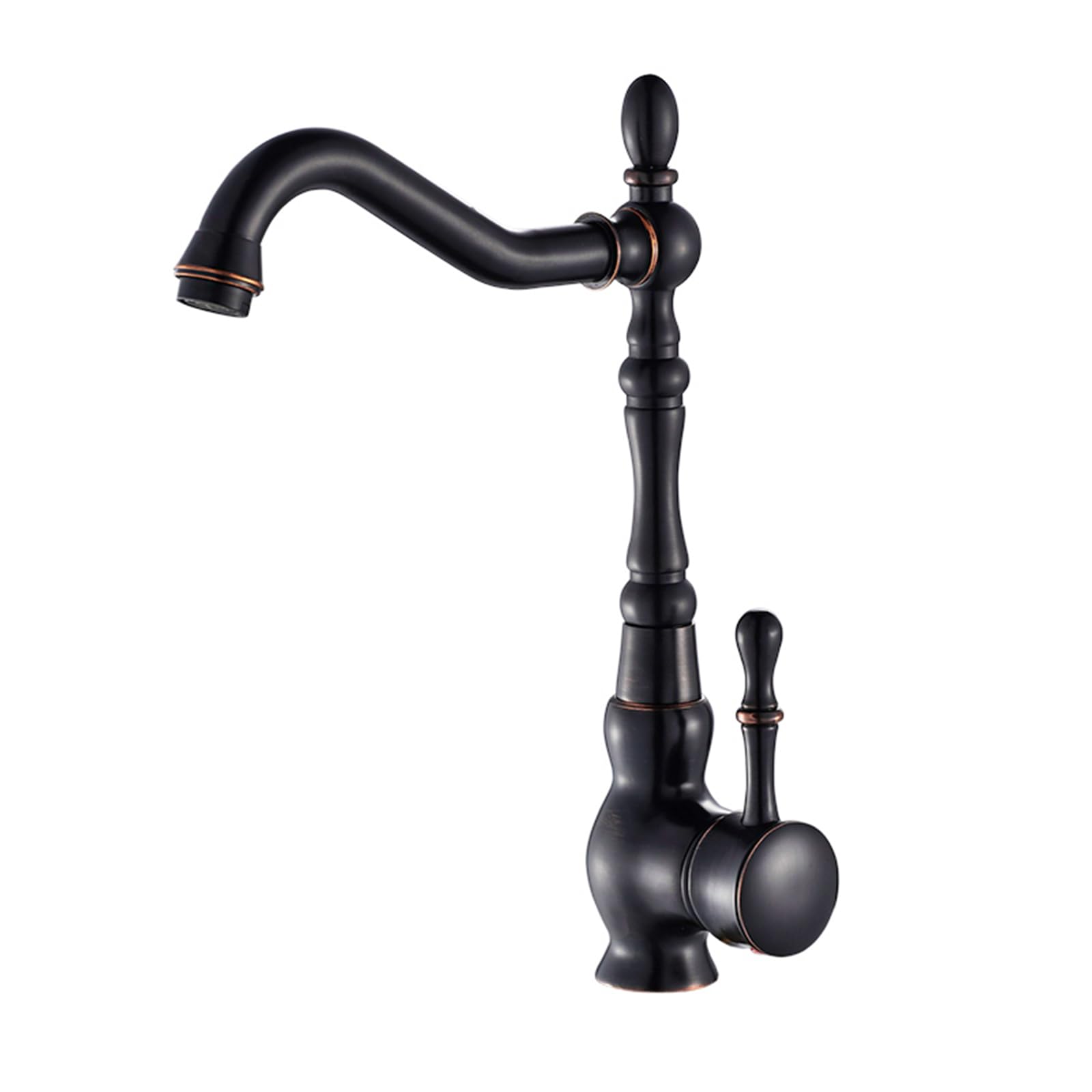 Robinet de lavabo noir antique mitigeur monocommande eau chaude froide pour salle de bain