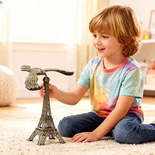 Escultura decorativa de águila en equilibrio para mesa miniatura 2