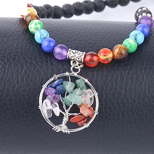 Bracelet multicouches pour hommes avec pierre de lave et hamsa
