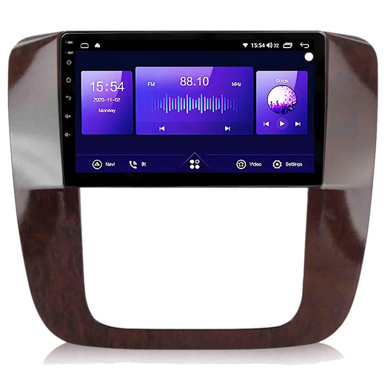 JZHIWEI Android 15 Radio Coche Pantalla Táctil 9 Pulgadas para Chevrolet Tahoe 2012 Conectar y Usar Navegación GPS Control del Volante 4G WiFi FM Am RDS Enlace Espejo con Bluetooth
