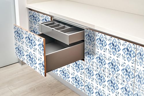 Adhesivo para armario de cocina y dormitorio Wallfluent vinilo mate lavable de acuarela 5