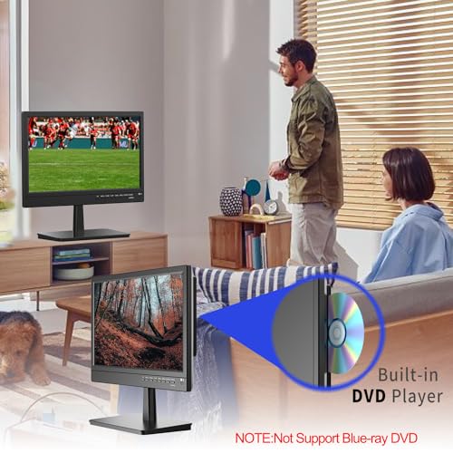 Feihe FH-24 14 Inch Led Hd Widescreen Tv With Built-In Dvd Player, 1080P Small Flat Screen Tv Dvd Combo W/Atsc Tuner/Hdmi/Usb/Av/Vga Input thumb #2
