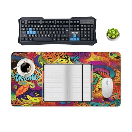Colorful Pattern Pad para escritorio grande con base de goma miniatura 4