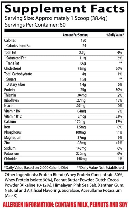 Insane Labz Insane Whey,100% Muscle Building Whey Protein, Post Workout, BCAA Amino Profile, Mass Gainer, Meal Replacement, 5lbs, 60 Srvgs (Packaging May Vary) (Chocolate Peanut Butter) image 4