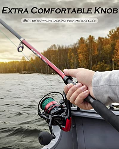 Ghosthorn Angelrute und Spule, Teleskop-Angelruten-Set für Männer, zusammenklappbar, tragbar, Angelausrüstung, Starter… – Bild 7