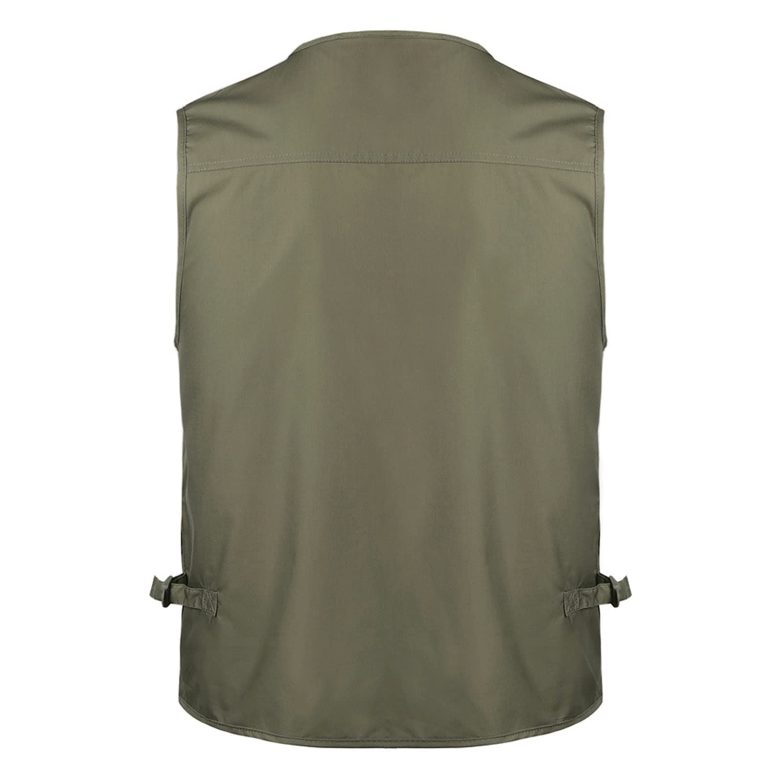 Wygwlg Gilet da uomo multitasche sciolto di grandi dimensioni, Giacca da uomo casual da lavoro all'aperto da pesca, da viaggio, per foto, Giacca casual senza maniche Taglie forti Capispalla slim fit