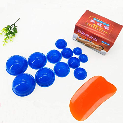 12PCS-Silicone-Suction-Cup-Cupping-Therapy-Set-for-Body-MassageMuscle-RelaxationPain-Relief-with-One-Scraper-and-One-Cleaning-Cloth
