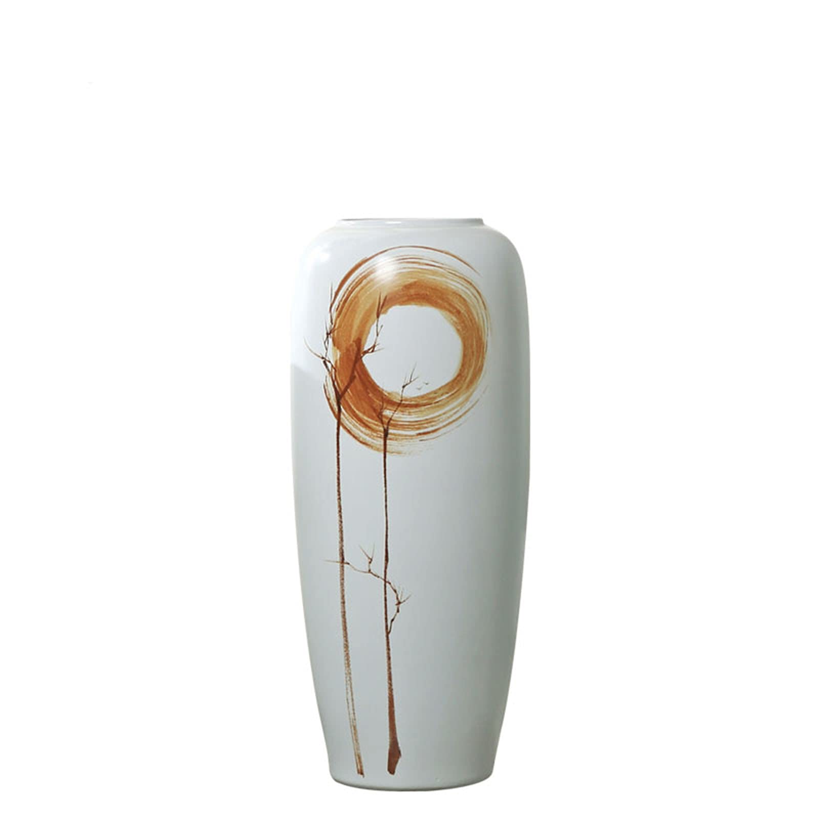 asdchZen Indoor Gardening Decorative Vases In The Model Room, Large Floor-Standing Decorative Vase Sample Room Ceramic Vase,26 * 60CM