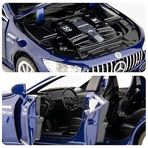 Image of PEZYOX Alloy Car Model Diecasts Metal Toy with Sound /Light /Pull-Back Off-Road Vehicles Car Model Collection Kids Toys Gift Multicolor Pack of 1 (AMG GT63)