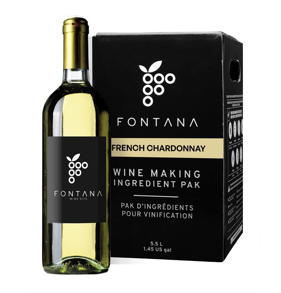 Fontana French Chardonnay Wine Kit Ingredients - 6 Gallons (Makes 30 Bottles of Wine)