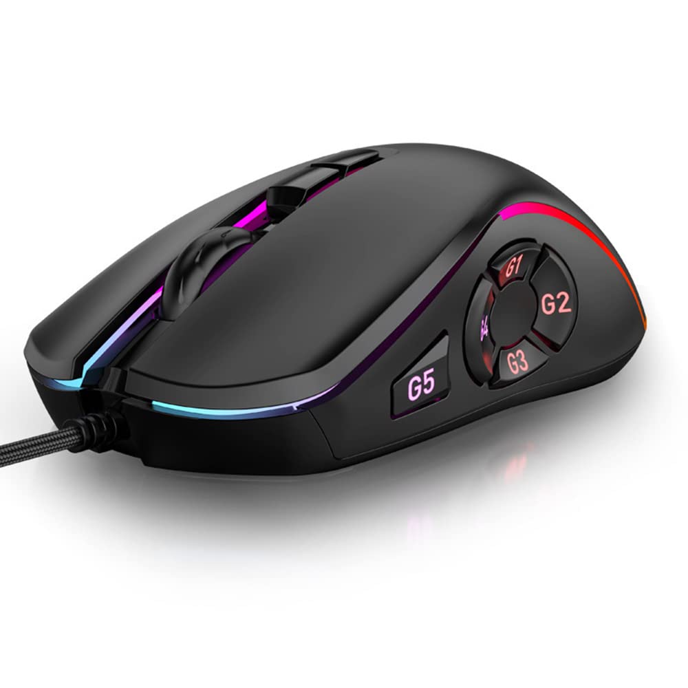 Mysz do gier 6D komputerowa mysz przewodowa ergonomiczna konstrukcja RGB światło optyczne myszy do laptopa PC
