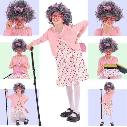 Disfraz de abuela para niñas 5-7 años miniatura 6