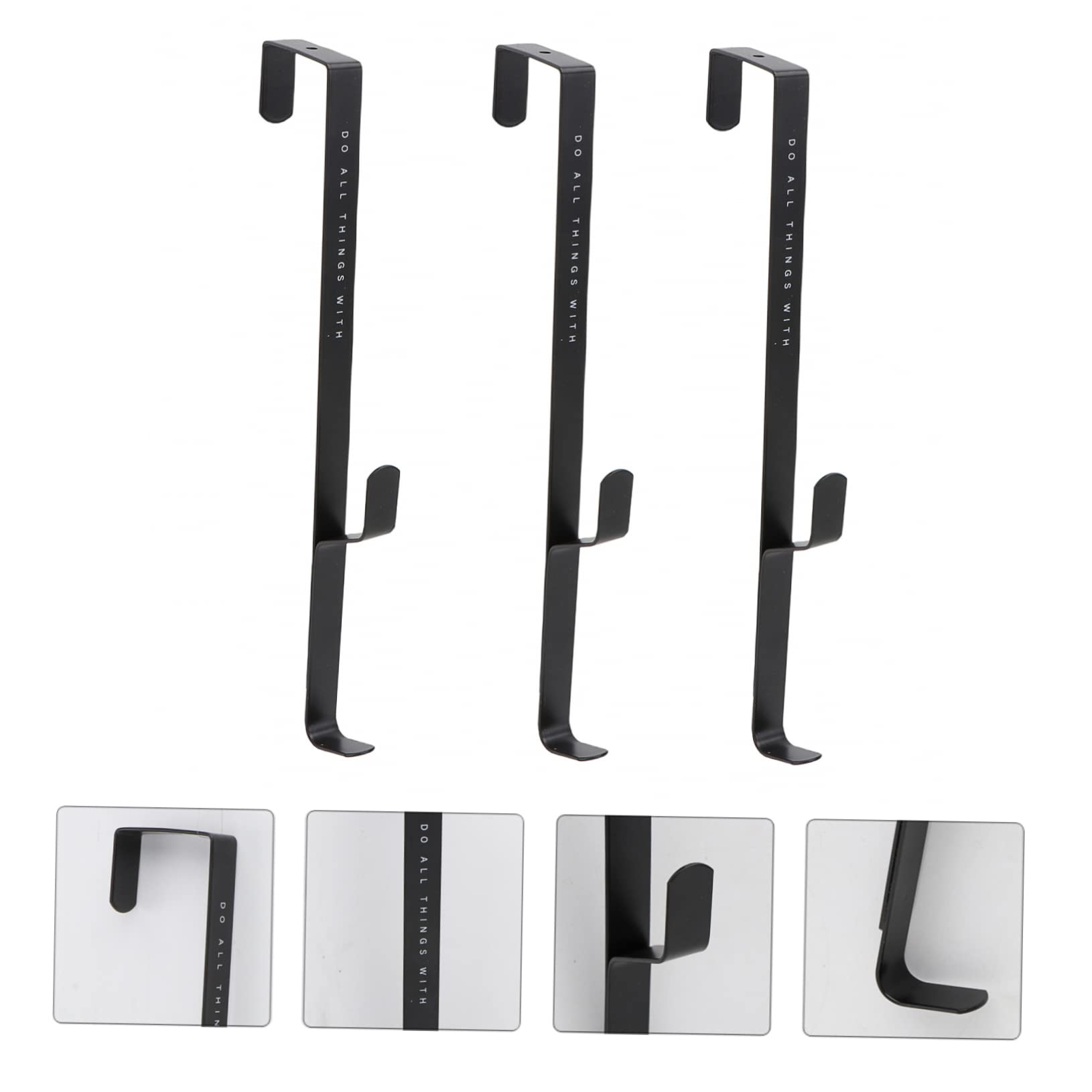 VASDEV Gancho para Colgar Toallas, Ganchos Blancos para Colgar en la Pared, Ganchos para Abrigos, 3 Piezas sobre la Puerta, Gancho Individual, Gancho para Puerta de Entrada, colgadores de