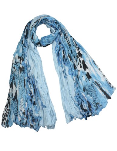 Street Style Rose Leopard Print Chain Link Fence Scarf Sarong