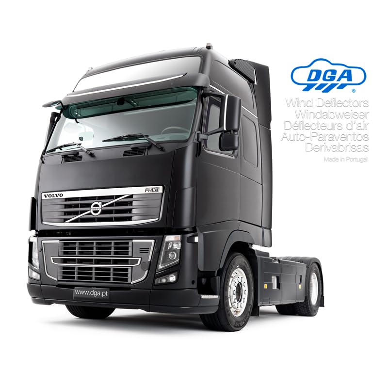 DGA Déflecteurs d'air Compatible avec DAF XF, XG, XG+, XD 2022- (2-pièces), Gris fumé