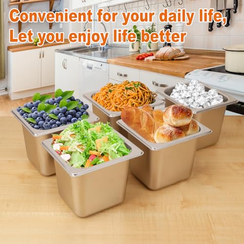 Image of 6 Pack, 1 /6 Size Stainless Steel Steam Table Pan