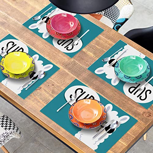 Set de table tissu Oxford lavable Llama pour une table propre et protégée - 8