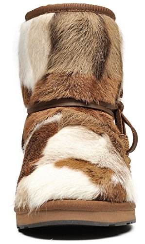 Aumu Women's Classic Mini Sheepskin Winter Boot Fur Boot Chestnut Size 12