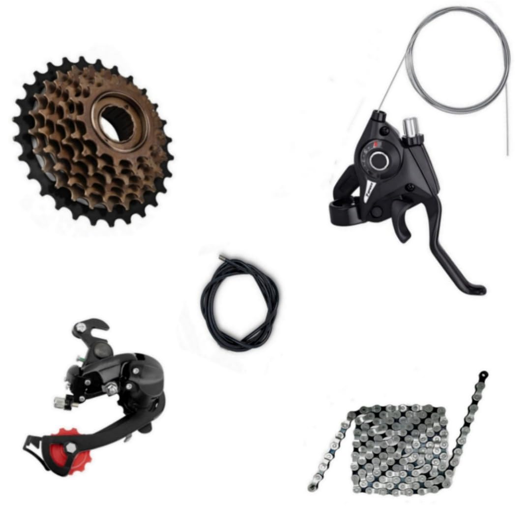 Buy Xezon Bicycle 7 Speed Gear Set with Derailleur Chain Freewheel Buy Xezon Bicycle 7 Speed Gear Set with Derailleur Chain Freewheel