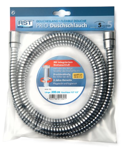 Preisvergleich Produktbild RST 1532 Duschschlauch mit Drehanschluss, schwarz-Chrom, 200cm
