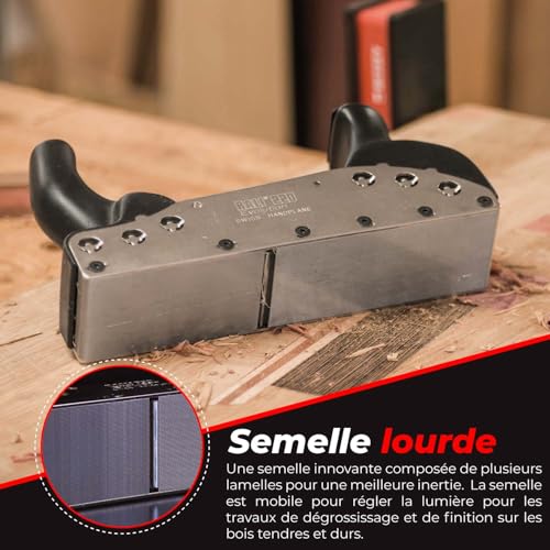 Rabot à main sans affûtage RALI 220 EVOLUTION N+ à 4 réglages rapides - 5