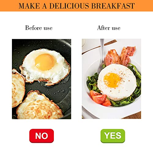 8 Pezzi Stampi per Uova in Acciaio Inox Anelli per...