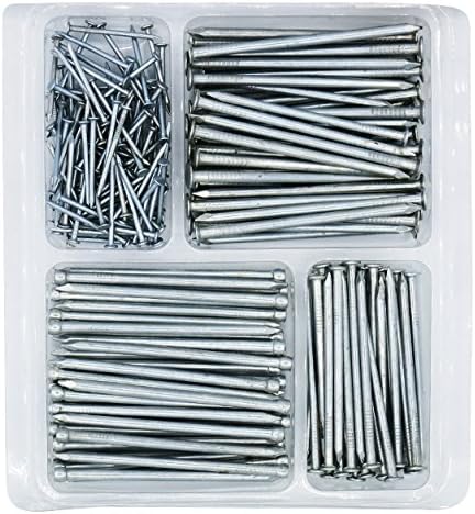 Hardware Nail Assortment Kit, Includes Wire, Finish, Common, Brad and Picture Hanging Nails