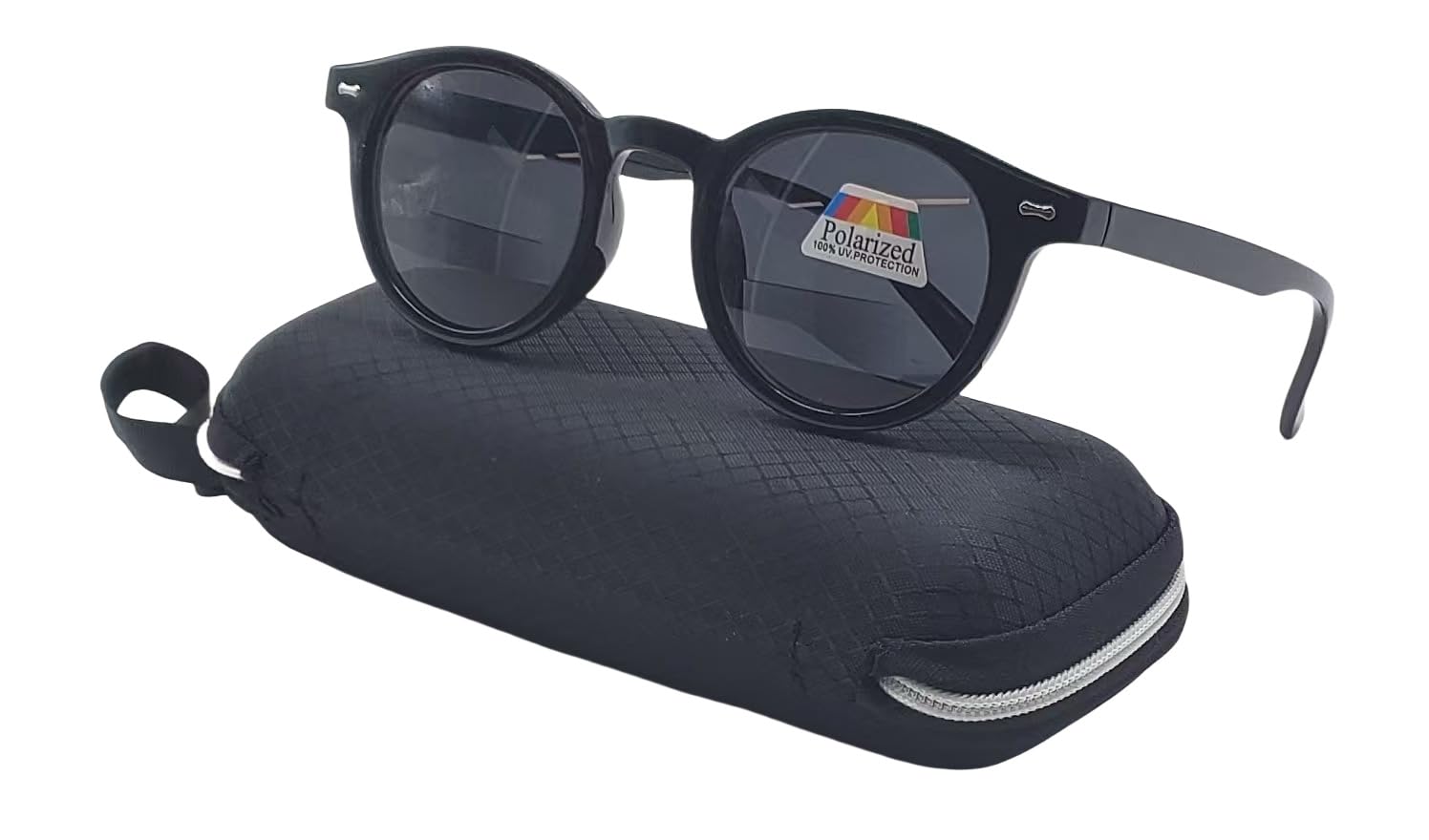 SydeStyle Polarized Bifocal Sunglasses Reading Glasses for Men Women Round Oval Circle Black Vintage Classic Readers UV100