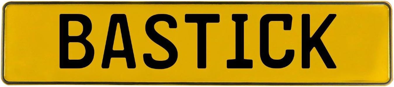 594540 Wall Art (Bastick Yellow Stamped Aluminum Street Sign Mancave)