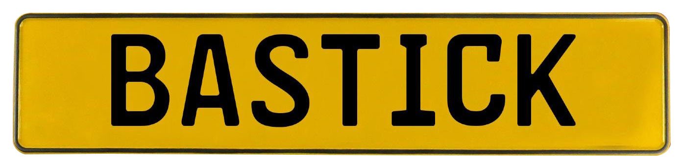 594540 Wall Art (Bastick Yellow Stamped Aluminum Street Sign Mancave)