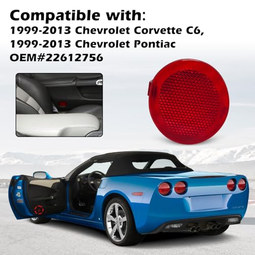 Image of 22612756 Car Front Inner Door Panel Reflector Plate Compatible with C6 Corvette 1999-2013, Replacement Left or Right Side Door Panel Reflector Assembly (1)