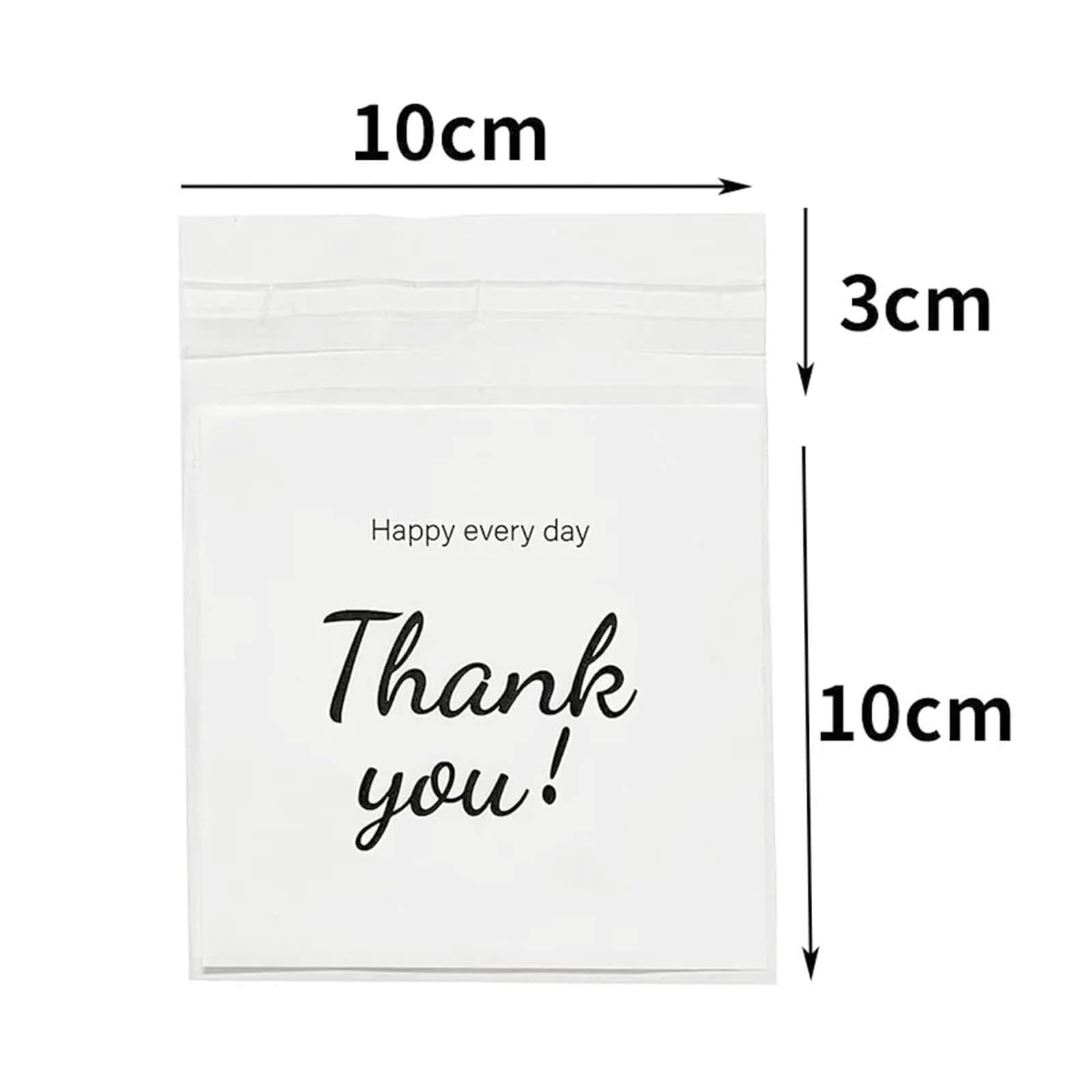 Amazon | 小分け袋 ビニール袋 100/200枚入り thank you文字がある 半 
