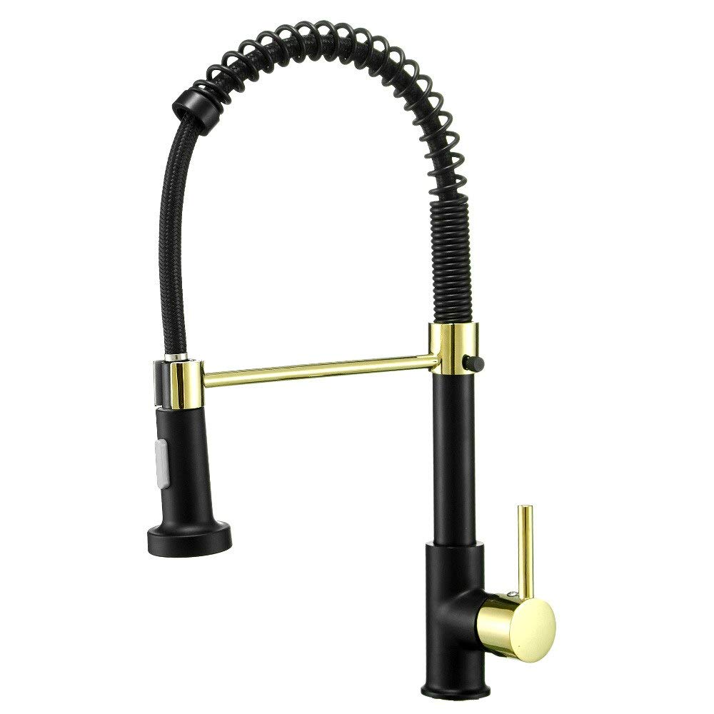 Robinet d'évier de cuisine mitigeur laiton brossé nickel avec jet rotatif 360