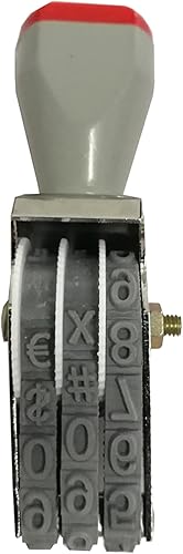 WANLIAN Sello de números de goma ajustable de 3 dígitos, números y símbolos personalizables del 0 al 9 para embalaje, oficina, etiquetas (impresión