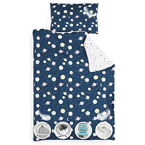 sleepwise Kinderbettwäsche 135x200 | ÖKO-Tex Zertifiziert 2tlg. Bettwäsche Kinder mit Kissenbezug 80x80 cm | Extraweiche Mikrofaser Kinder Bettwäsche Set Cover