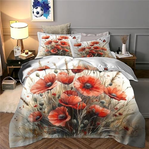 Housse de couette crabe rouge 3D en microfibre premium lit super king