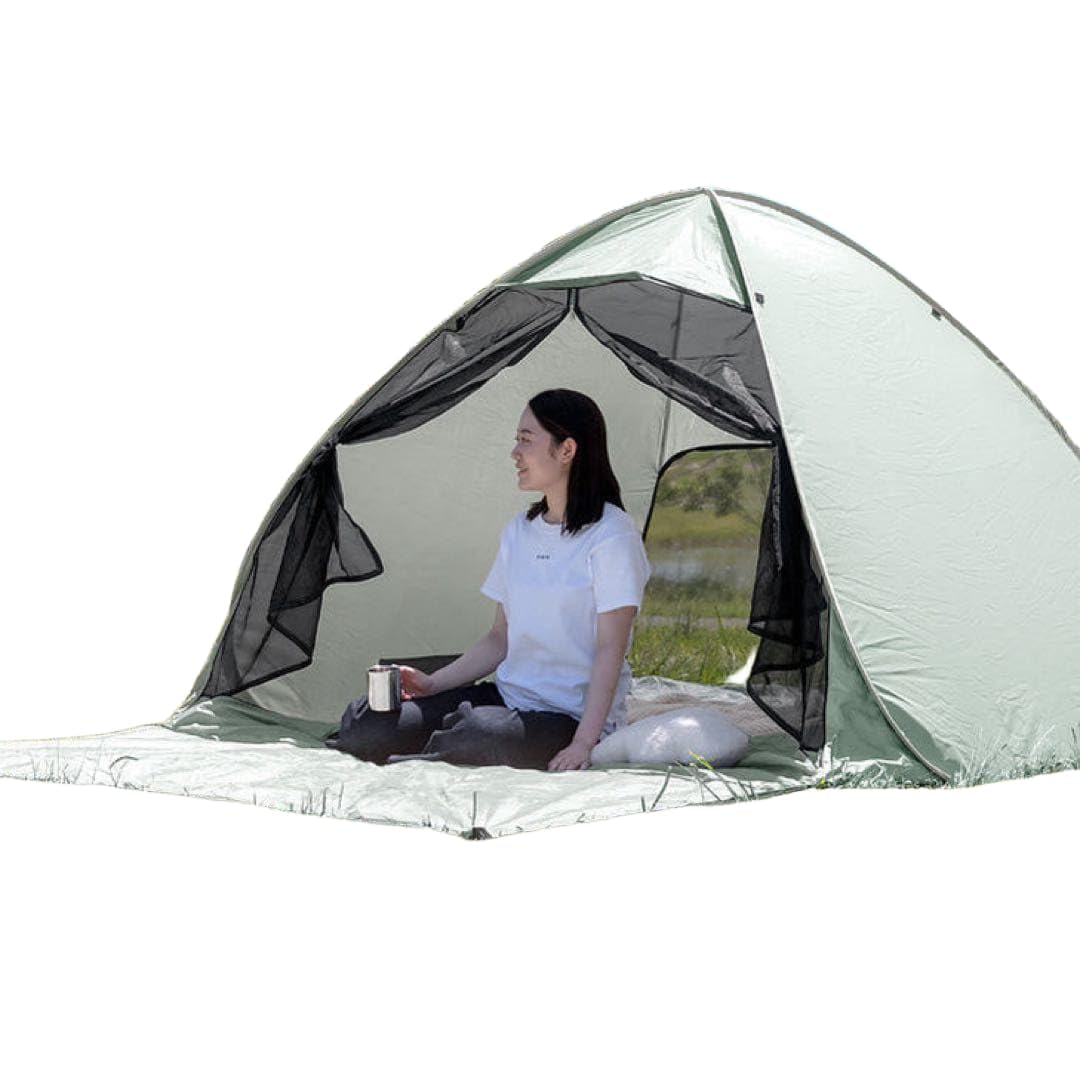 【未使用！】ポップアップテント ワイド250cm スモーキーグリーン　4〜5人用 Amazon.co.jp: ポップアップテント ワイド250cm スモーキーグリーン 4