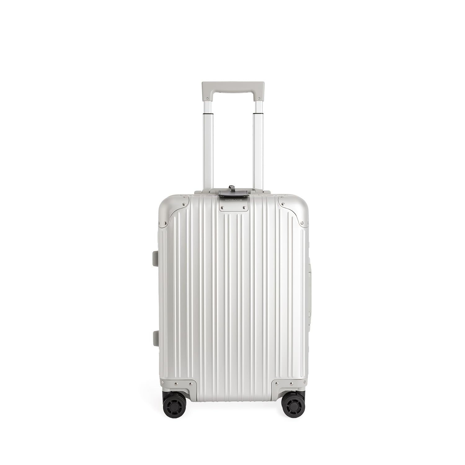 CREATE / Luggage Aluminium/Maleta rígida Aluminio / 40x23x55cm / Doble Cierre TSA, Ruedas multidireccionales, Organizador Interior, Impermeable, Mango telescópico