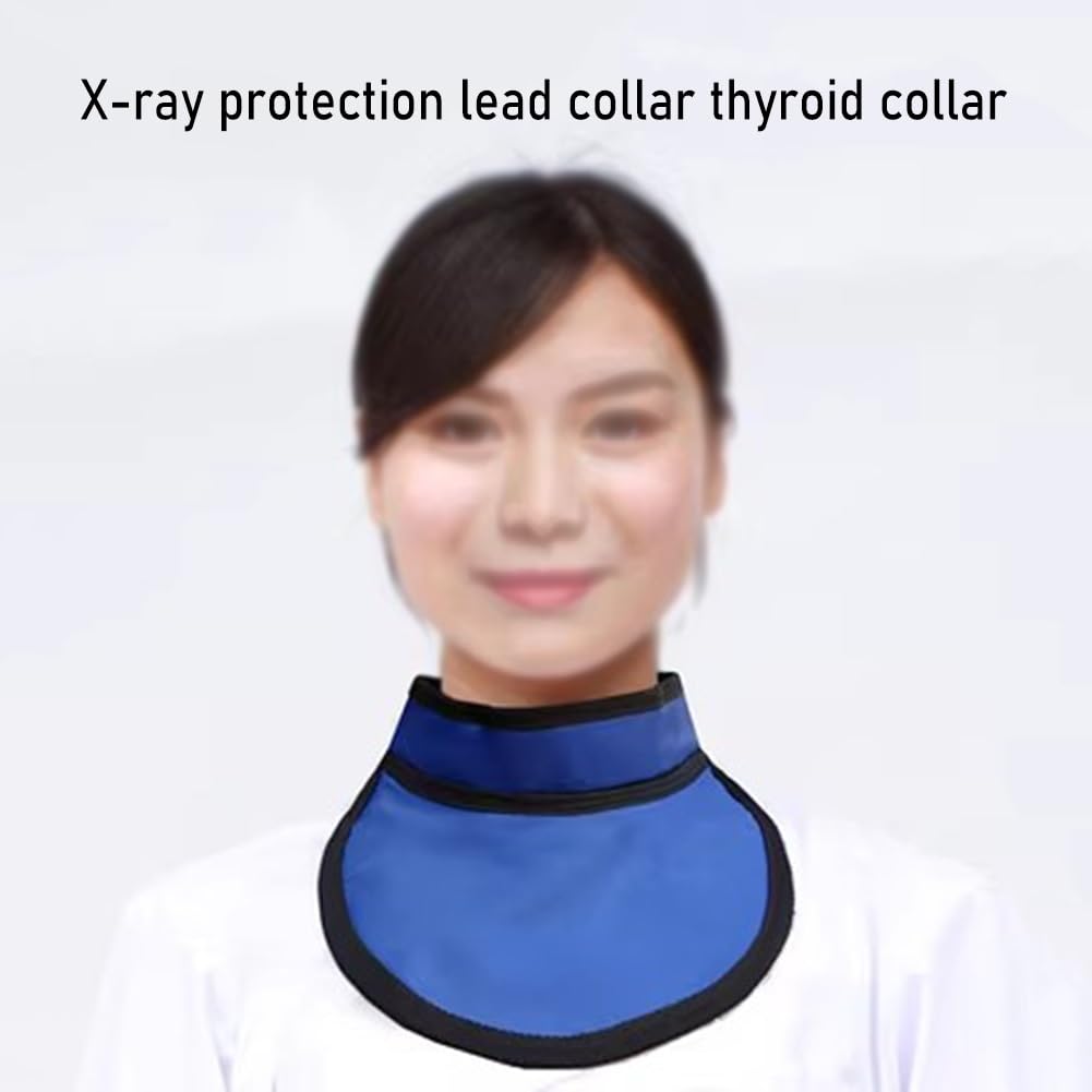 Delantal de Plomo Collar De Plomo Protector De Rayos X, Collar De Tiroides De Plomo De Protección De Cuello Resistente A La Radiación para CT MRI, Tamaño Ajustable(0.5mmPb)