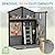 6x4 FT Plastic Storage Shed with Floor, Easy Setup Outdoor Resin Shed Garden Shed Outside Storage with Windows and Lockable Doubles Doors for Lawn Mower, Bike, Tool Storage