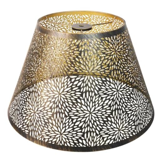 Medium Lamp Shade, ALUCSET Barrel Metal Etching Process Lampshade for Table Lamp and Floor Light, 7x13x7.8 inch, Spider
