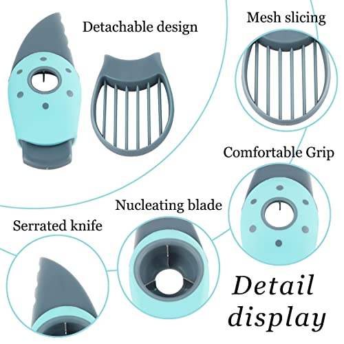 Foto von Taozoey Avocadoschneider, 3-In-1 Avocado Tool, Avocado Slicer Cutter, Avocado Obst Schneider, Küche Gadgets für Avocado, Kiwi und Mehr Obst(Blau)