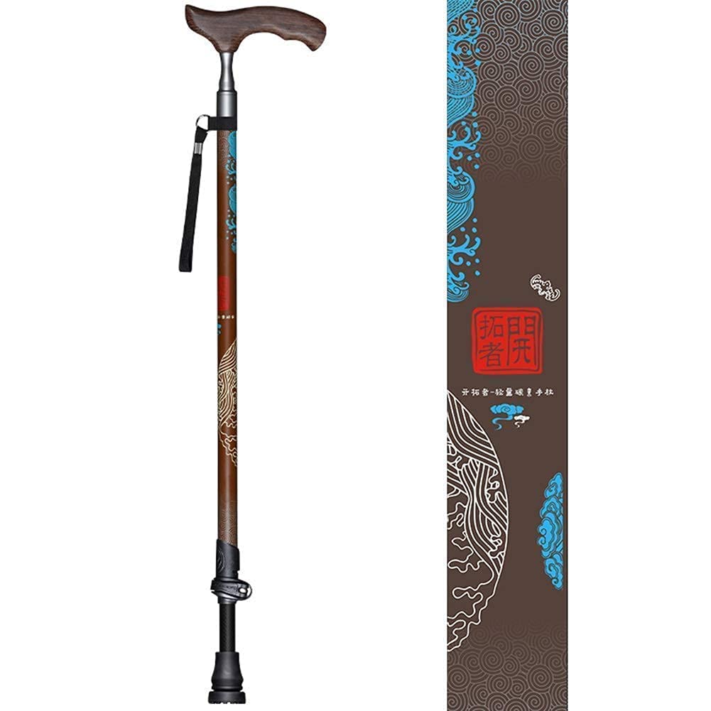 Chodziki dla seniorów Włókno węglowe Drewniane uchwyty T Laski dla turystyki Trekking z laską Nordic Walking Kije turystyczne Kule turystyczne Ultralight Tylko chodzik 219G, trwała pomoc w poruszaniu