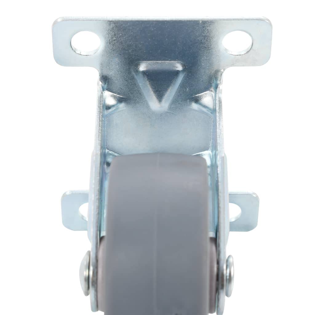8 ruote di supporto da 50 mm in gomma TPR con telaio in ferro zincato, portata 35 kg per rotolo, per officina, magazzino, carrello, trasportatore, carrello per pallet, industria, logistica