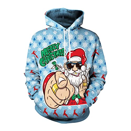 Sweat à capuche de Noël grande taille pull imprimé 3D automne hiver - 8
