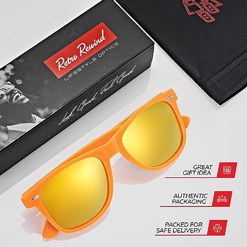Image of Retro Rewind Polarized Sunglasses for Women Men - UV400 Classic Square Vintage Shades Trendy Unisex Sun Glasses